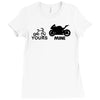 yours mine Ladies Fitted T-Shirt