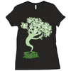 saw a ghost Ladies Fitted T-Shirt