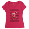 ugly santa dabbing Women's Triblend Scoop T-shirt