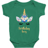 birthday unicorn family series birthday boy Baby Bodysuit