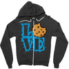 Love Cookie Monster Zipper Hoodie