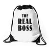The Boss - The Real Boss Drawstring Bags