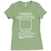 missing air guitar Ladies Fitted T-Shirt