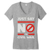 say no to civil war Women's V-Neck T-Shirt