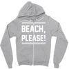 beach please Zipper Hoodie