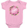 Floral Baby Name Baby Bodysuit