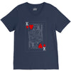 king of hearts playing card V-Neck Tee
