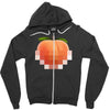 peach t Zipper Hoodie