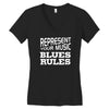 blues rules Women's V-Neck T-Shirt