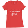 Thinking Too Much (f98) Ladies Fitted T-Shirt