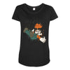 the falling italian Maternity Scoop Neck T-shirt