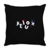 vowel party time Throw Pillow