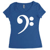 bass cleff funny Women's Triblend Scoop T-shirt