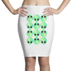 sad alien and daisy nineties grunge pattern Pencil Skirts