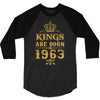 kings are born in 1963 3/4 Sleeve Shirt