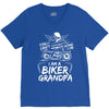 You Cant Scare Me I am Biker Grandpa V-Neck Tee