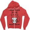 RIGHT MEOW BEER CAT Zipper Hoodie
