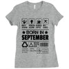 Born In September Ladies Fitted T-Shirt