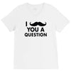 i mustache you a question V-Neck Tee