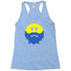 bearded smiley face Racerback Tank