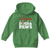 christmas dogs and paws Youth Hoodie