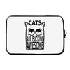 cats are fucking awesome Laptop sleeve