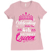 Celebrating With the 4th Birthday Queen Ladies Fitted T-Shirt