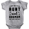i have two titles aunt and dogmom and i rock them both Baby Bodysuit