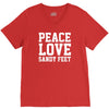 peace. love. sandy feet. V-Neck Tee