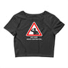 body under construction road sign Crop Top