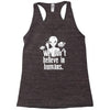 aliens we dont believe in humans Racerback Tank