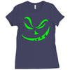 scary pumpkin halloween Ladies Fitted T-Shirt