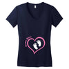 Custom baby girl name maternity design Women's V-Neck T-Shirt