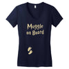 muggle on board maternity Women's V-Neck T-Shirt