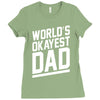 world's okayest dad funny Ladies Fitted T-Shirt