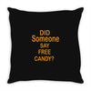 free candy Throw Pillow