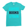 coffee books and rain Ladies Fitted T-Shirt