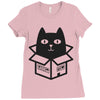 cats love boxes Ladies Fitted T-Shirt