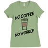 no coffee no workee Ladies Fitted T-Shirt