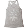 keep calm and karate on Racerback Tank