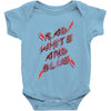 rad white and blue Baby Bodysuit