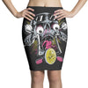 skull biker Pencil Skirts
