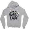 crazy rabbit lady Zipper Hoodie