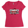 zombies love you, ideal birthday gift or present Women's Triblend Scoop T-shirt
