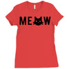 meow Ladies Fitted T-Shirt