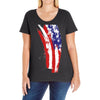july 4th flag Ladies Curvy T-Shirt