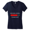 sarcasm loading Women's V-Neck T-Shirt