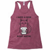 RIGHT MEOW BEER CAT Racerback Tank