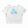 dj club,dance,rave,music,house,cool,funny,retro Crop Top