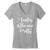 fearless is the new pretty Women's V-Neck T-Shirt